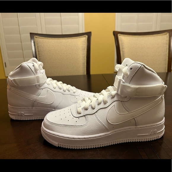 New Nike Air Force 1 White High Sneaker Shoes Size US 7 - Picture 9 of 12